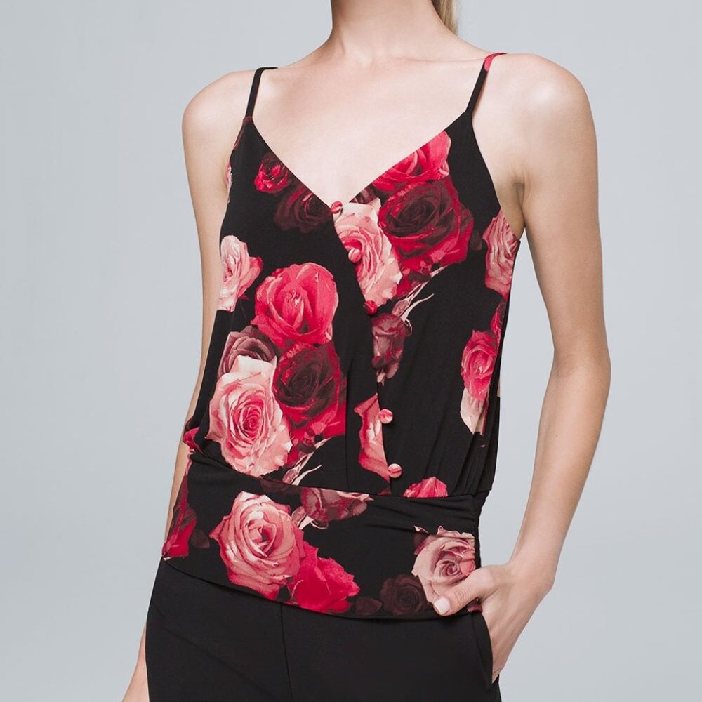 🆕White House Black Market Roses Camisole - NWT!